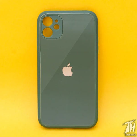 Dark green camera Safe mirror case for Apple Iphone 11