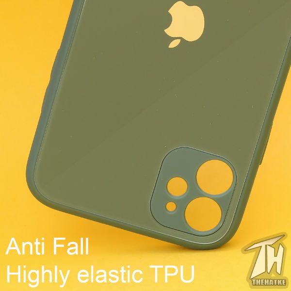 Dark green camera Safe mirror case for Apple Iphone 12 Mini