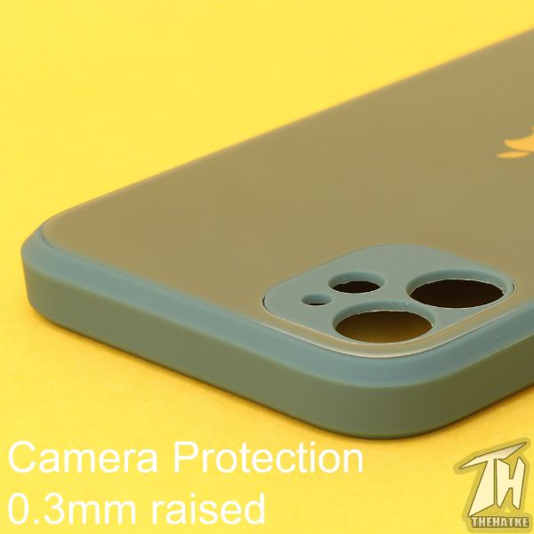 Dark green camera Safe mirror case for Apple Iphone 12 Mini
