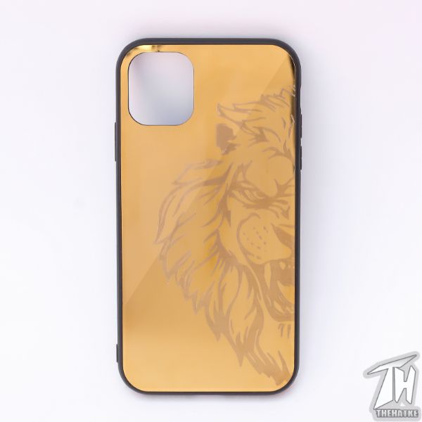 Golden Lion mirror Silicone Case for Apple Iphone 12 Pro