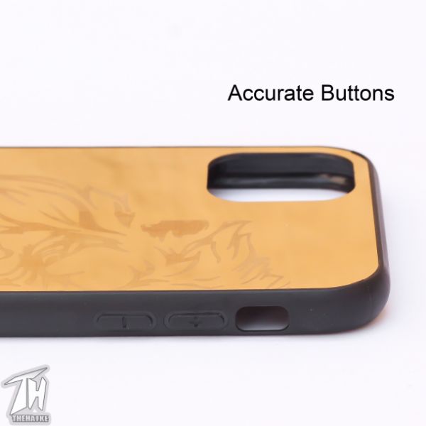 Golden Lion mirror Silicone Case for Apple Iphone 12