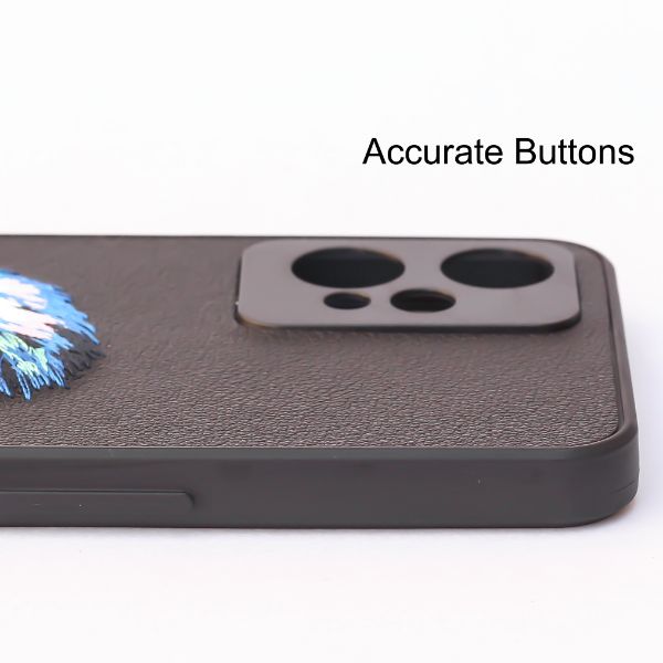 Black Leather Blue Eagle Camera Ornamented for Oneplus Nord CE 2 Lite