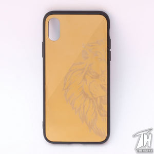 Golden Lion mirror Silicone Case for Apple Iphone X/Xs