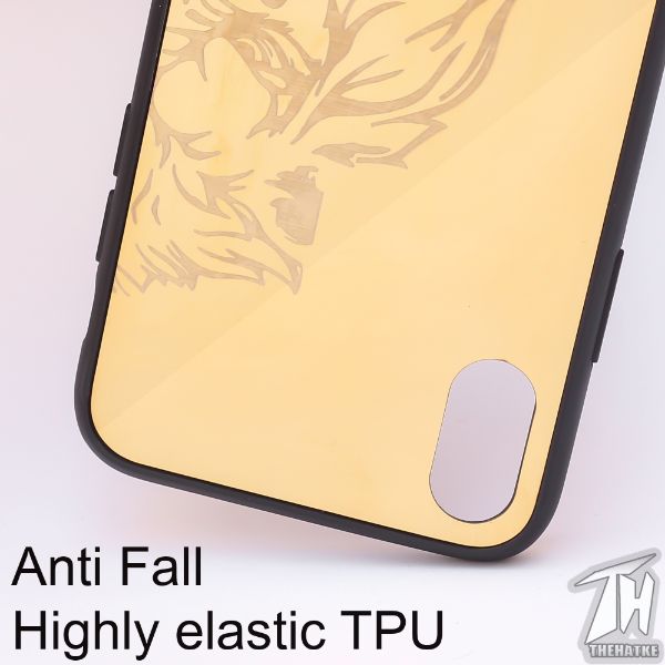 Golden Lion mirror Silicone Case for Apple Iphone X/Xs