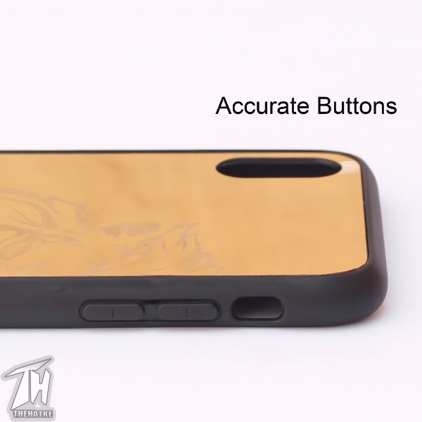 Golden Lion mirror Silicone Case for Apple Iphone X/Xs