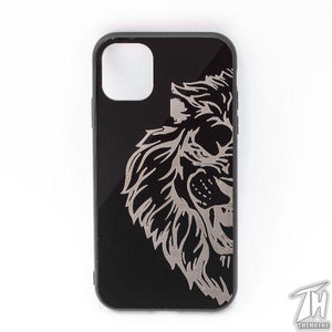 Black Lion mirror Silicone Case for Apple Iphone 12 pro