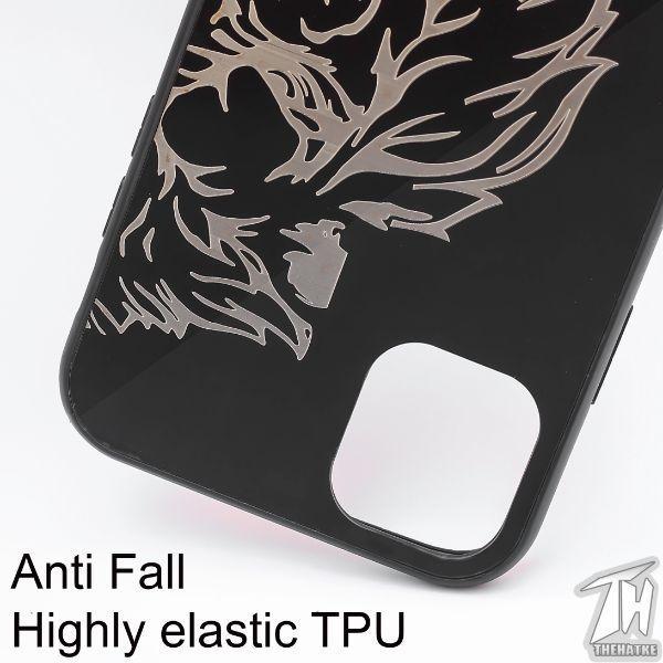 Black Lion mirror Silicone Case for Apple Iphone 12 pro