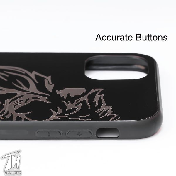 Black Lion mirror Silicone Case for Apple Iphone 11