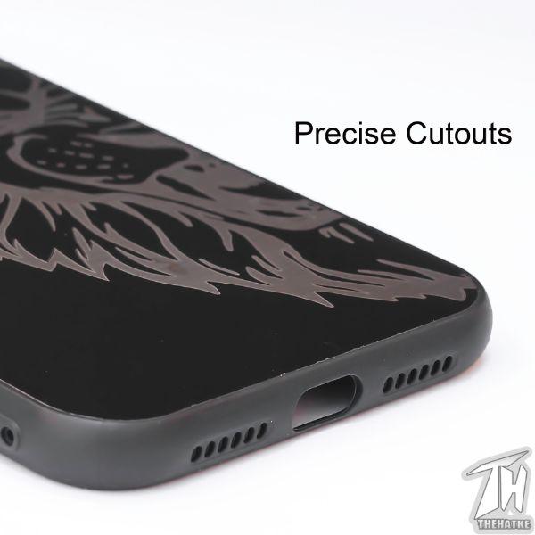 Black Lion mirror Silicone Case for Apple Iphone 12