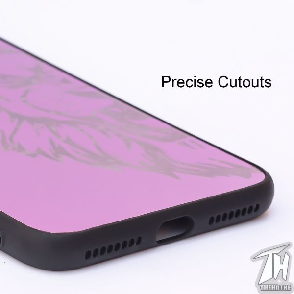 Purple Lion mirror Silicone Case for Apple Iphone 8 Plus