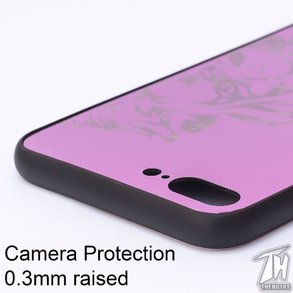 Purple Lion mirror Silicone Case for Apple Iphone 8 Plus
