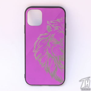 Purple Lion mirror Silicone Case for Apple Iphone 11