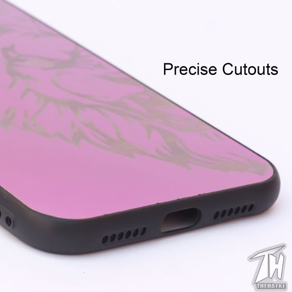Purple Lion mirror Silicone Case for Apple Iphone 11