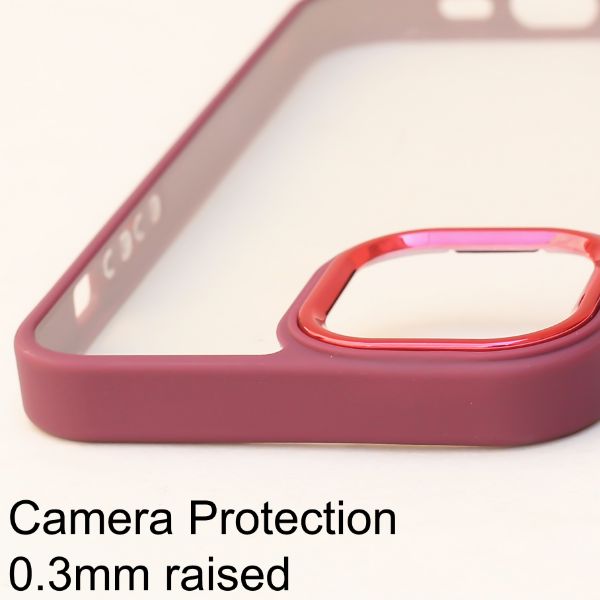 Mehroon Metal Safe Transparent Case for Apple iphone 13 Pro