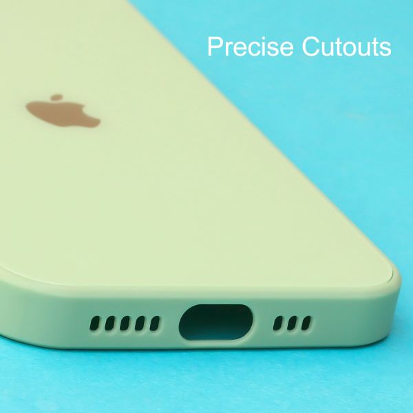 Light green camera Safe mirror case for Apple Iphone 14
