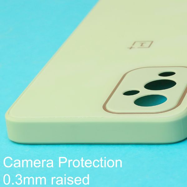 Light Green camera Safe mirror case for Oneplus 9