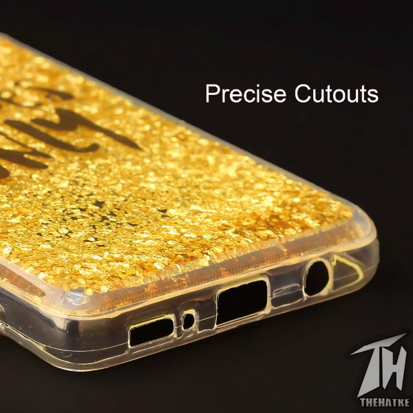 Golden Good vibes water glitter silicon case for Samsung A51