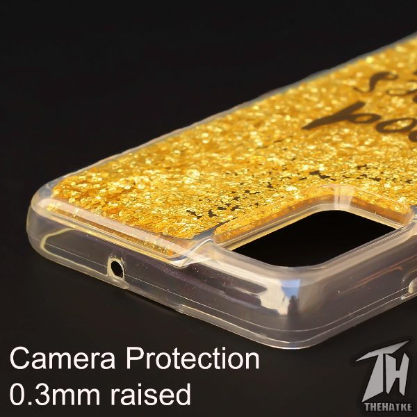 Golden Good vibes water glitter silicon case for Samsung A51