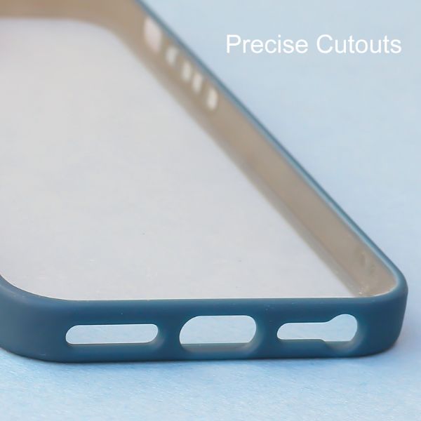 Dark Blue Metal Safe Transparent Case for Apple iphone 7