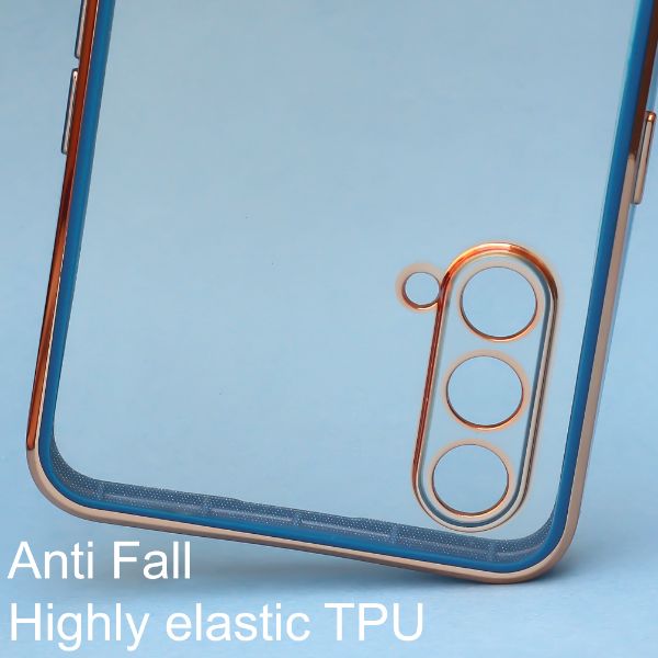 Blue Electroplated Transparent Case for Oneplus Nord CE