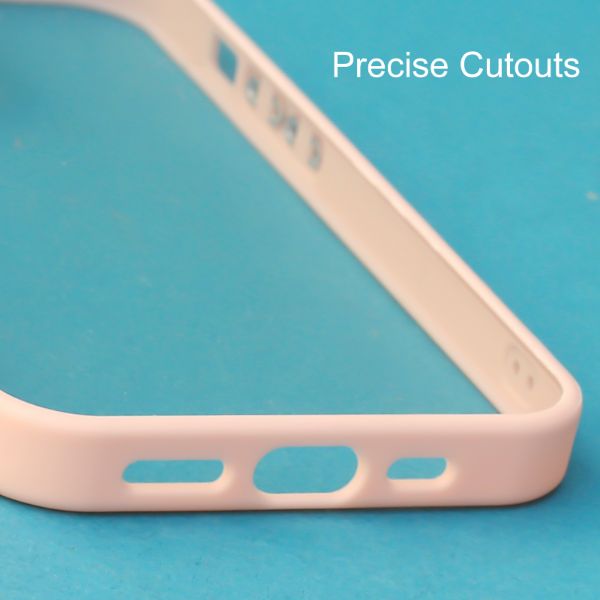Peach Metal Safe Transparent Case for Apple iphone 13 Pro