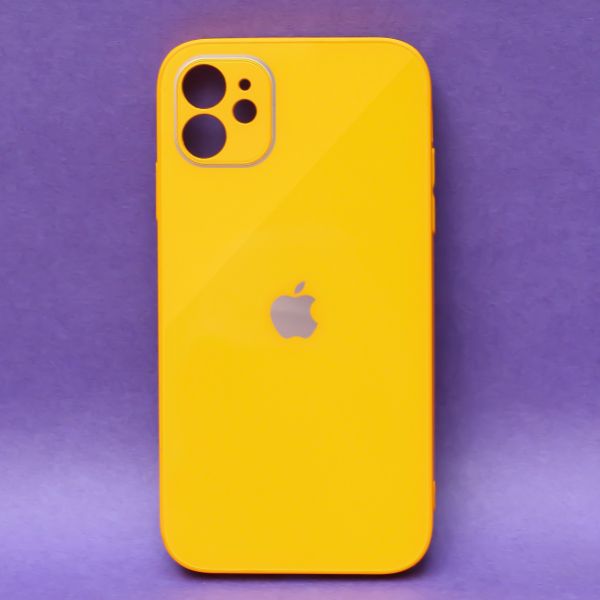 Yellow camera Safe mirror case for Apple Iphone 11