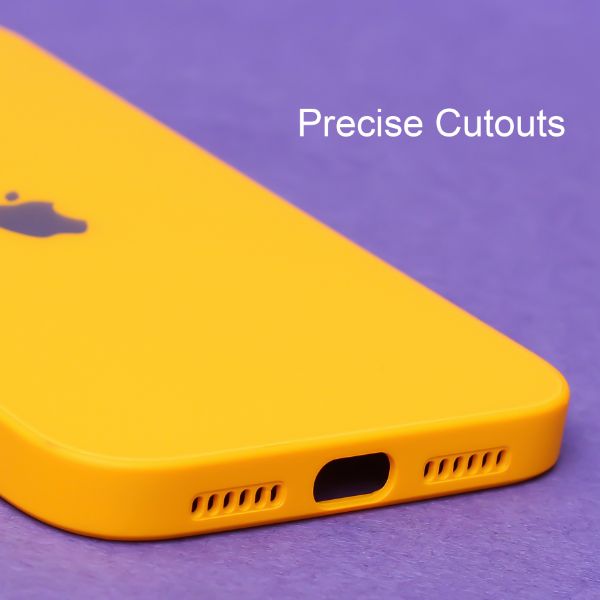 Yellow camera Safe mirror case for Apple Iphone 12 Mini