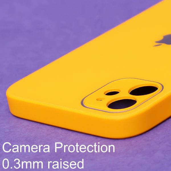 Yellow camera Safe mirror case for Apple Iphone 12 Mini