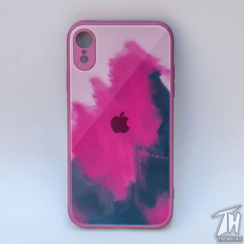 Roseate oil paint mirror case for Apple iphone XR