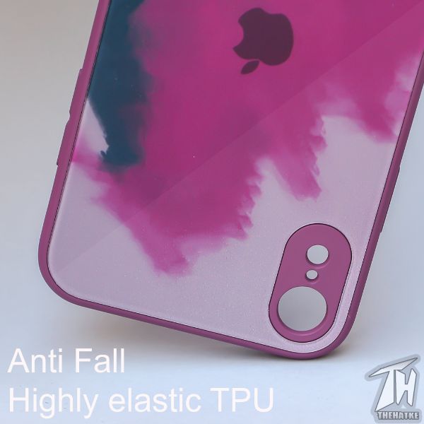 Roseate oil paint mirror case for Apple iphone XR