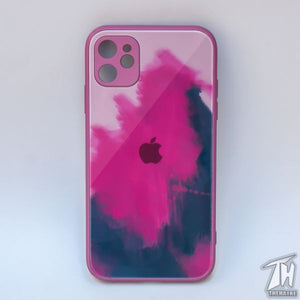 Roseate oil paint mirror case for Apple iphone 12