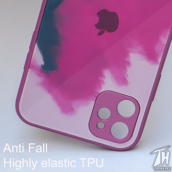 Roseate oil paint mirror case for Apple iphone 12