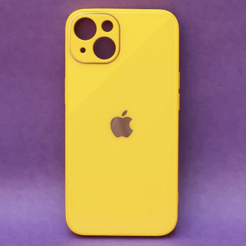 Yellow camera Safe mirror case for Apple Iphone 14