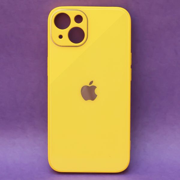 Yellow camera Safe mirror case for Apple Iphone 14 Plus