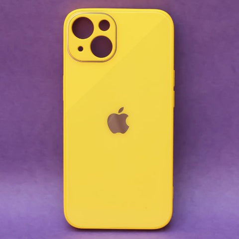 Yellow camera Safe mirror case for Apple Iphone 13