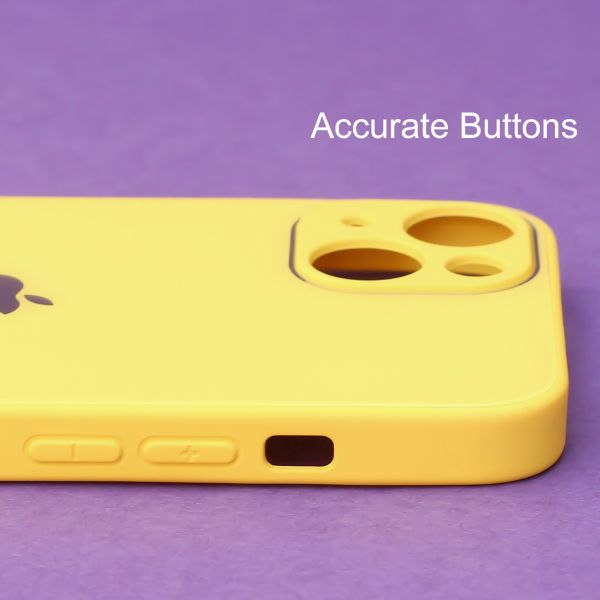 Yellow camera Safe mirror case for Apple Iphone 14 Plus