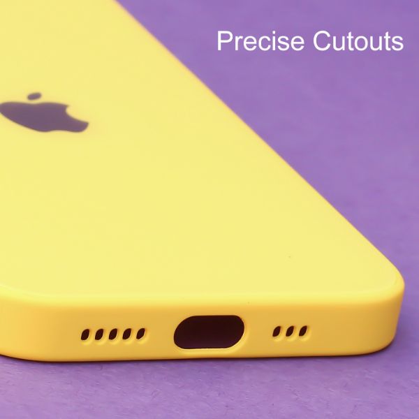Yellow camera Safe mirror case for Apple Iphone 13