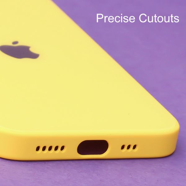 Yellow camera Safe mirror case for Apple Iphone 14 Plus