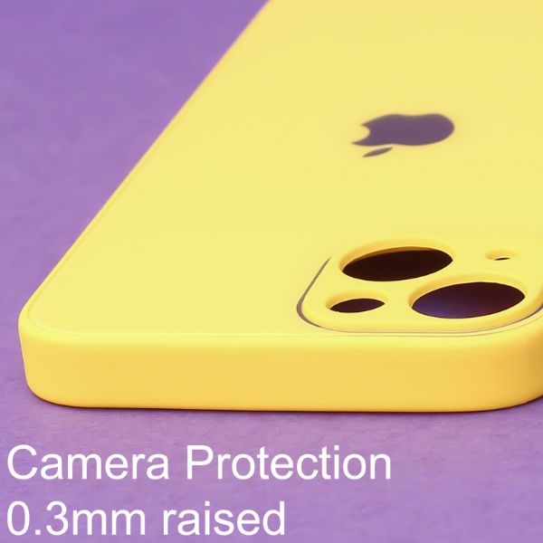 Yellow camera Safe mirror case for Apple Iphone 14 Plus