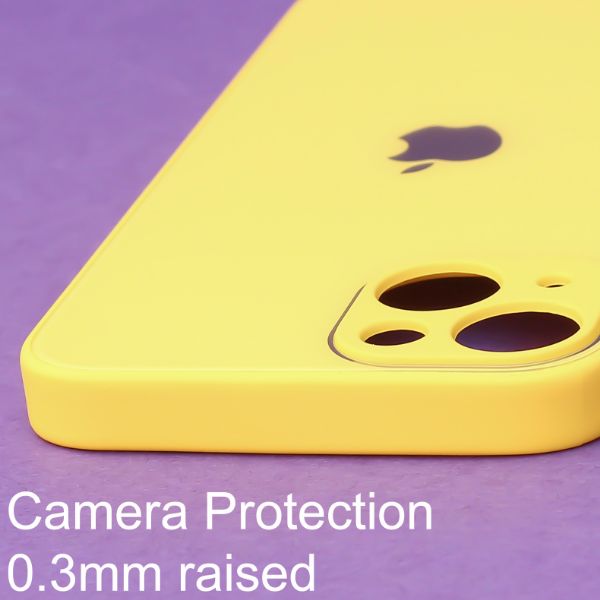 Yellow camera Safe mirror case for Apple Iphone 13