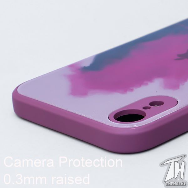 Roseate oil paint mirror case for Apple iphone XR