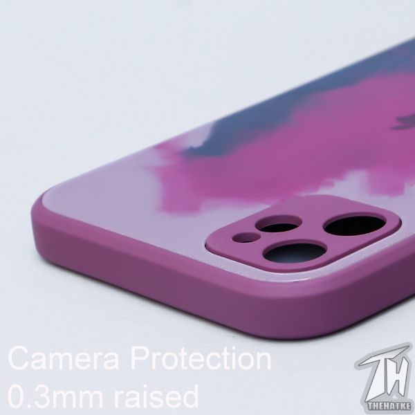 Roseate oil paint mirror case for Apple iphone 12