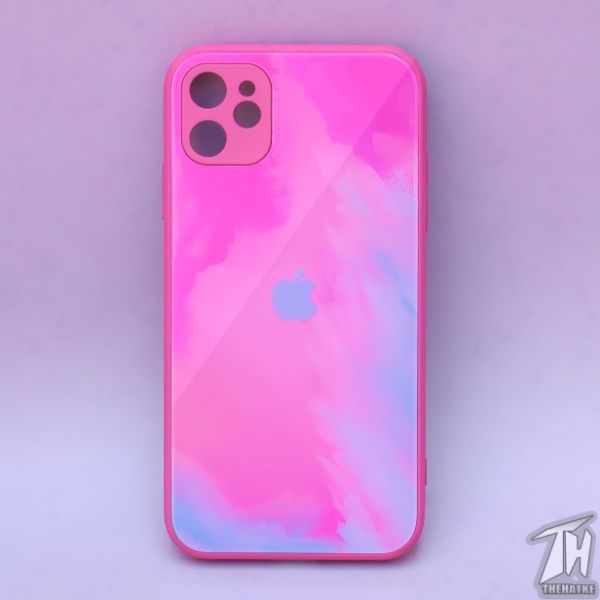 Magenta oil paint mirror case for Apple iphone 11