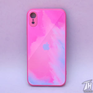 Magenta oil paint mirror case for Apple iphone XR