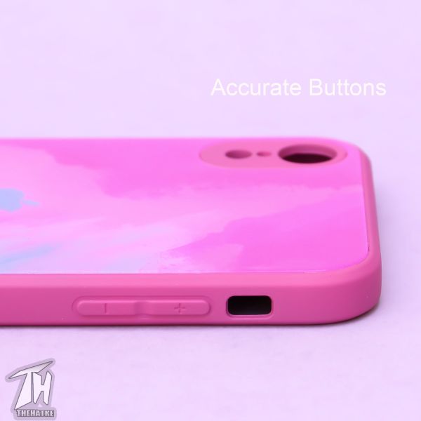 Magenta oil paint mirror case for Apple iphone XR