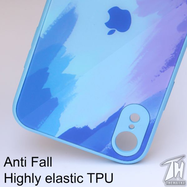 Marine oil paint mirror case for Apple iphone XR