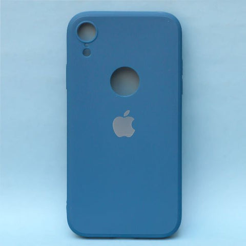 Cosmic Blue Logo Cut Candy Silicone Case for Apple Iphone XR