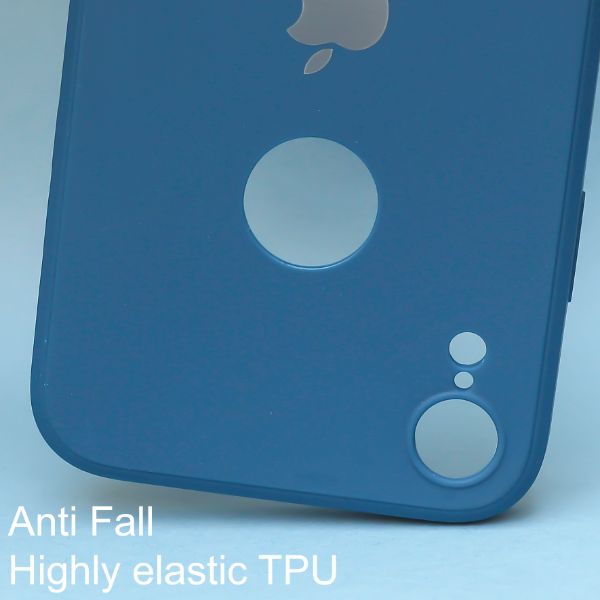 Cosmic Blue Logo Cut Candy Silicone Case for Apple Iphone XR