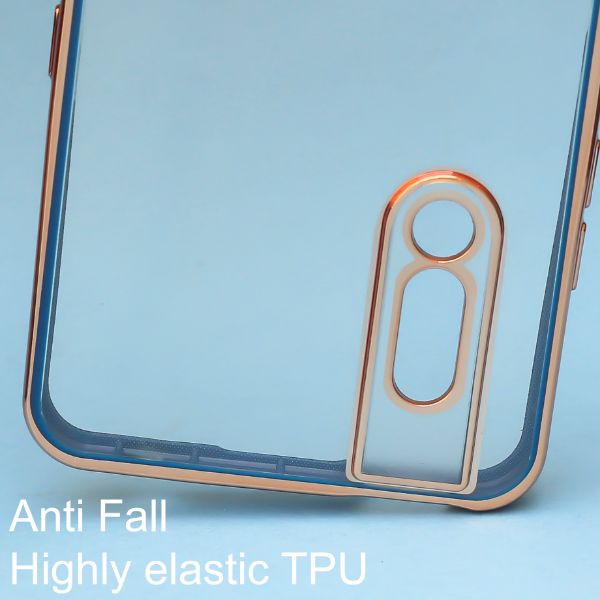 Blue Electroplated Transparent Case for Vivo V15 Pro