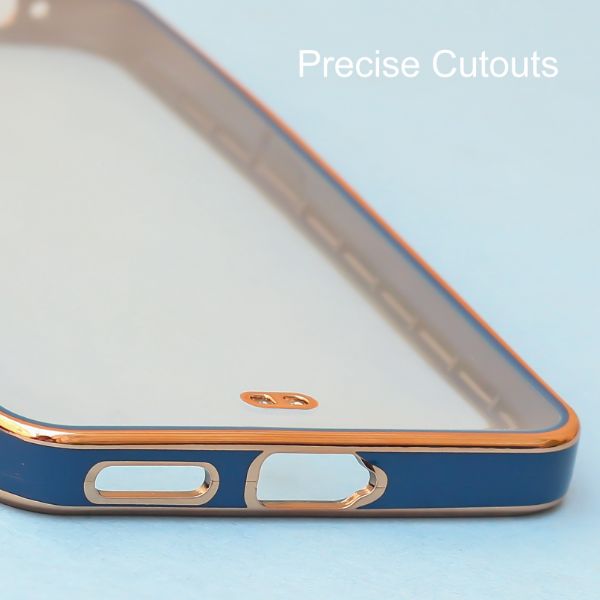 Blue Electroplated Transparent Case for Vivo V15 Pro